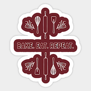 Eat. Bake. Repeat. Sticker